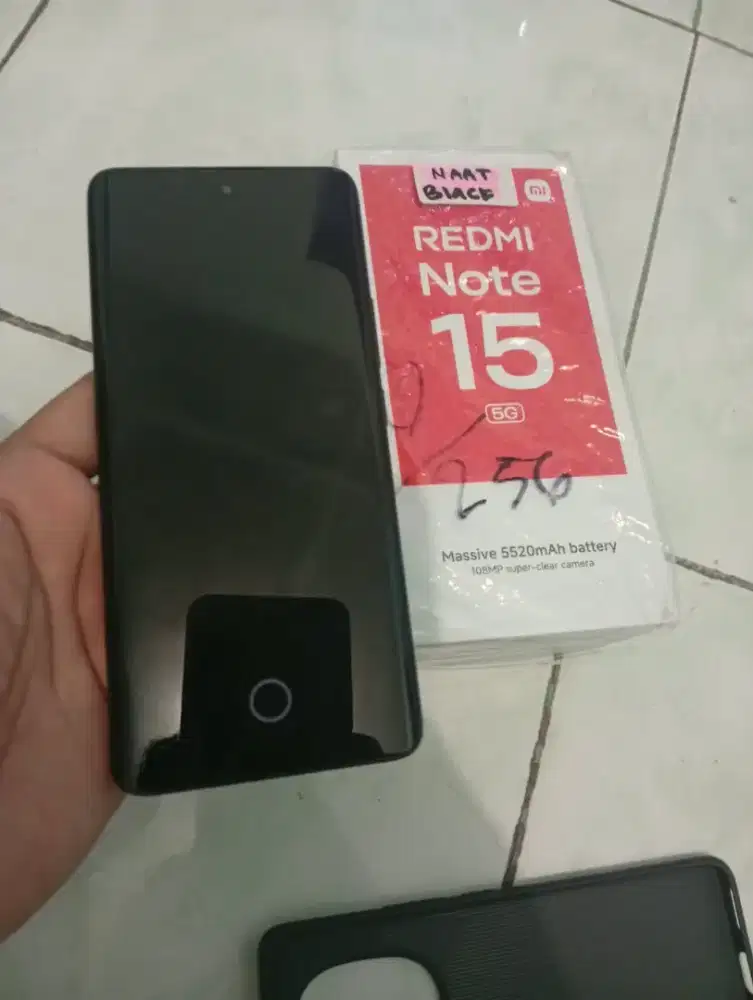 Redmi Note 15 5G Ram 8/256 Black Naat Fullset Fisik 100% Garansi