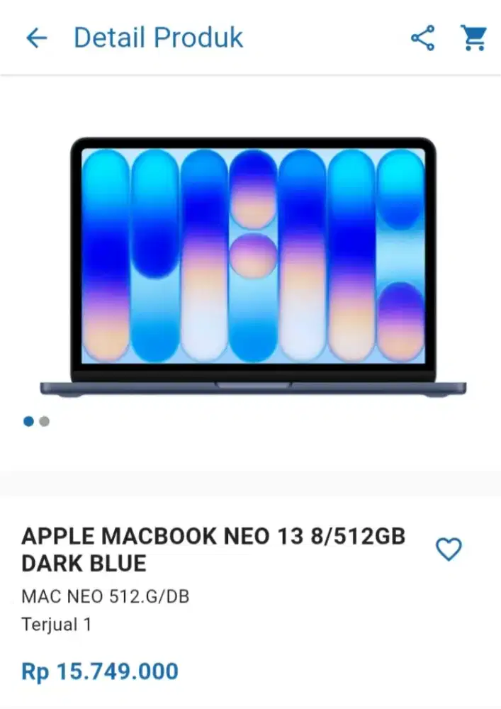 Cicilan Apple MacBook Neo 13 8 512GB Dark Blue