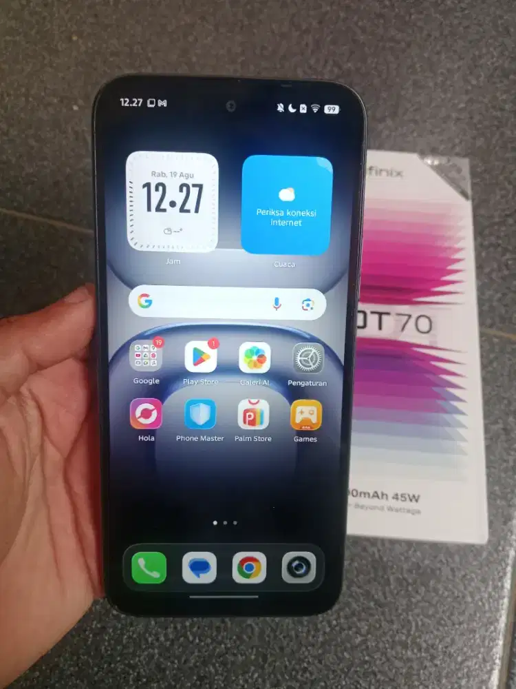 Infinix Hot 70 Ram 4+4/128 gb fullset nominus garansi panjang cakep