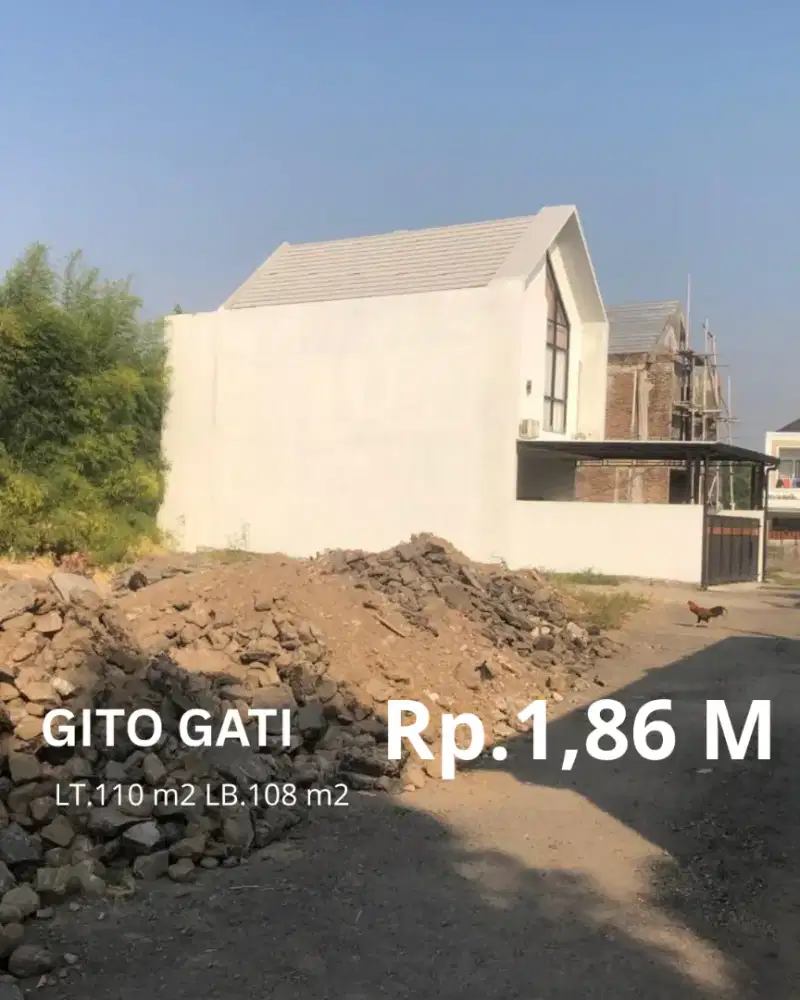 Dijual Rumah Siap Bangun di Dekat Jalan Gito Gati Belakang SCH