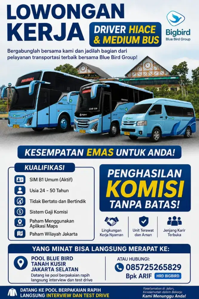 Dibutuhkan Pengemudi Bus