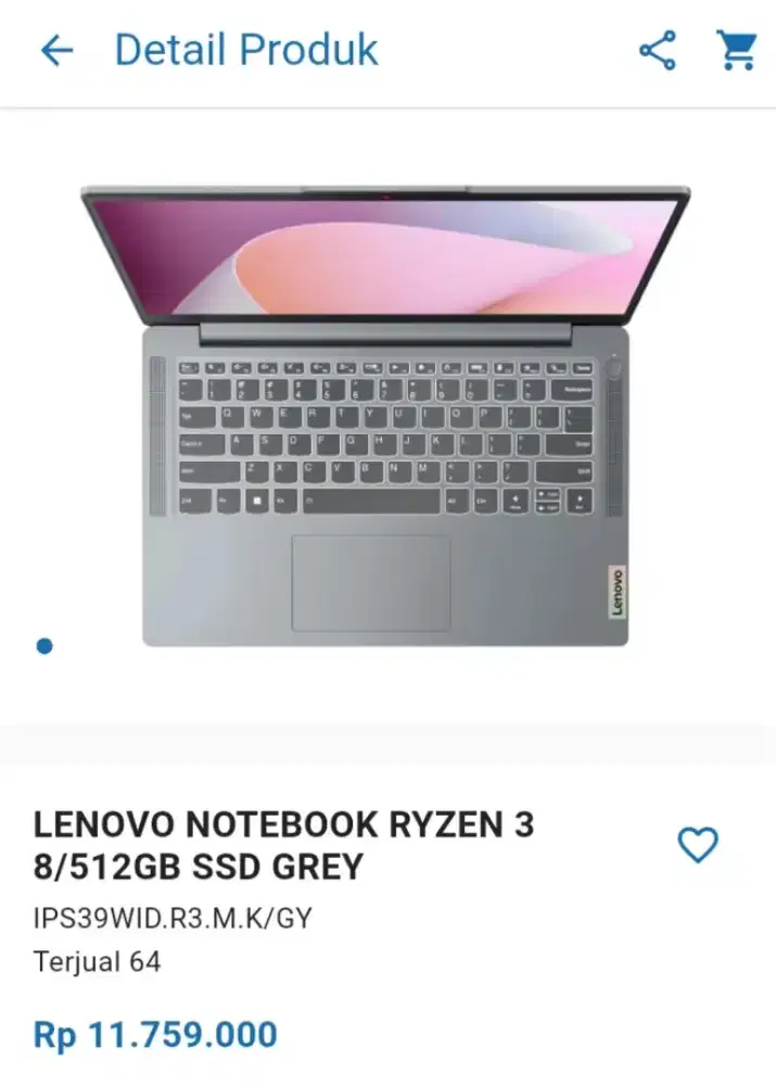 CICILAN LAPTOP LENOVO NOTEBOOK RYZEN 3