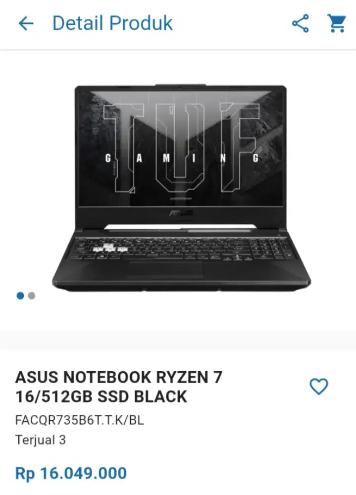 CICILAN LAPTOP ASUS TUF GAMING