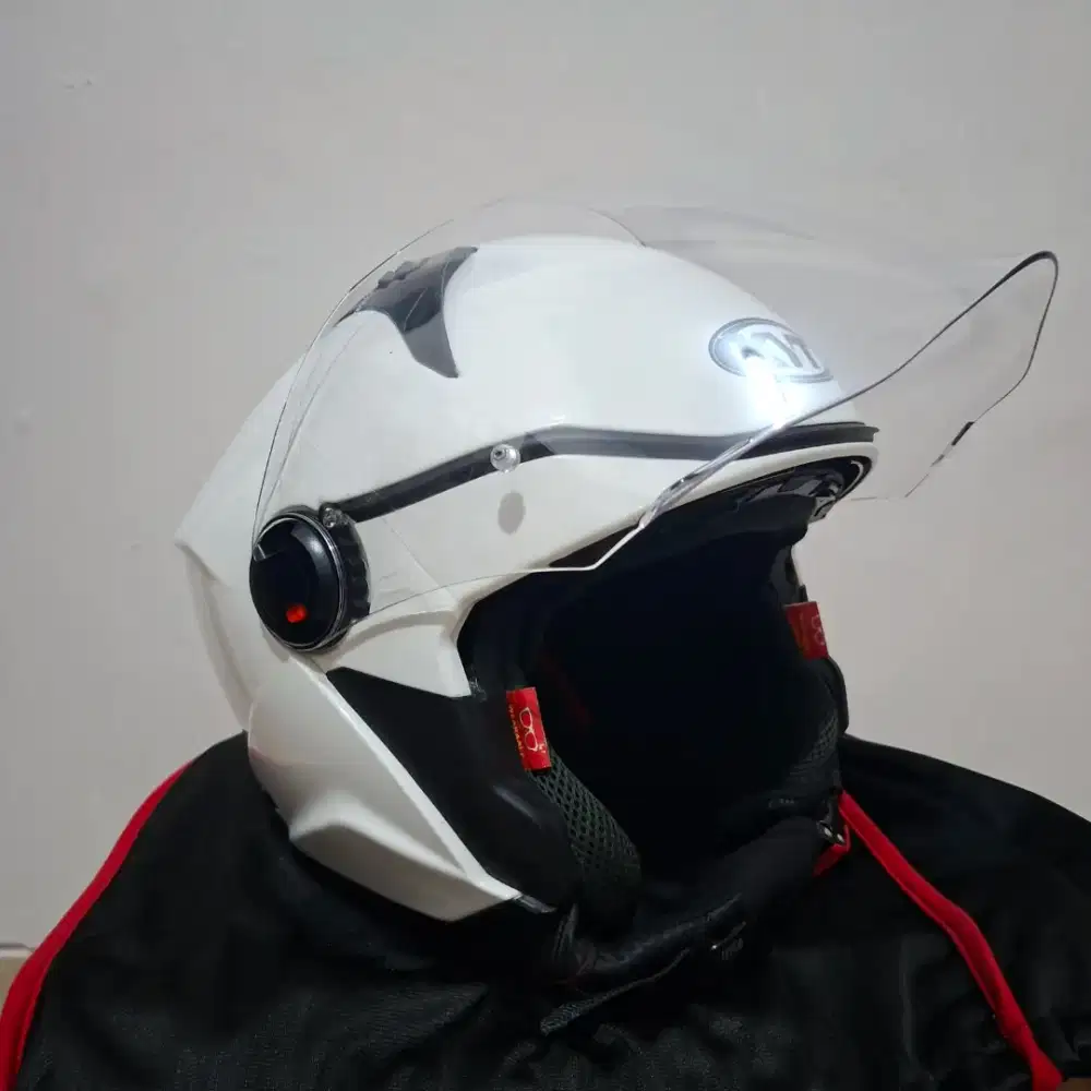 Helm Half Face KYT D-City Plain - White Size L