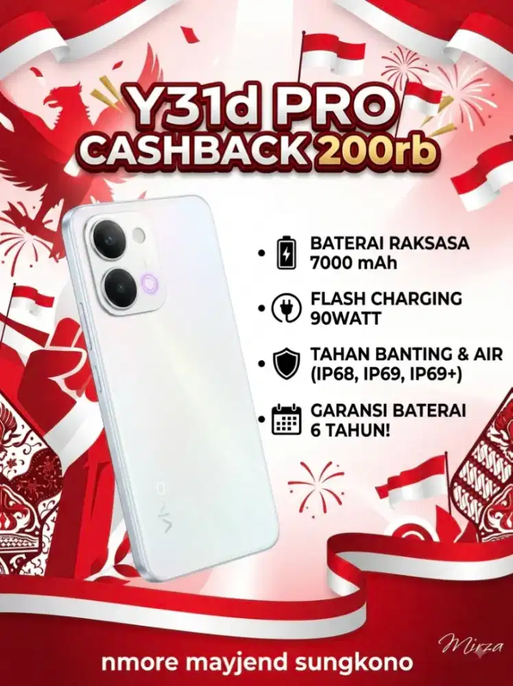 Vivo Y31d pro.. Promo cashback 200rb,, bisa cicilan syarat KTP ajaa