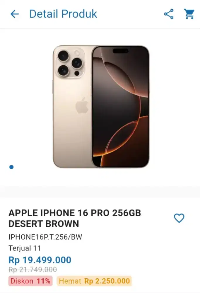 CICILAN APPLE IPHONE 16 PRO 256 GB