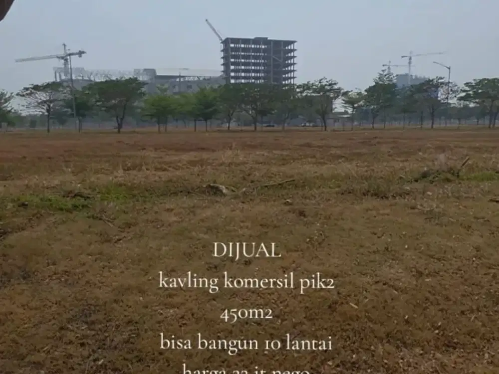 Dijual kavling komersil pik2 450m2 dekat gereja ndc