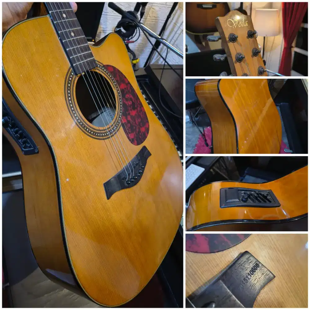 Gitar Akustik Elektrik Cut-way Voila Made in China Original