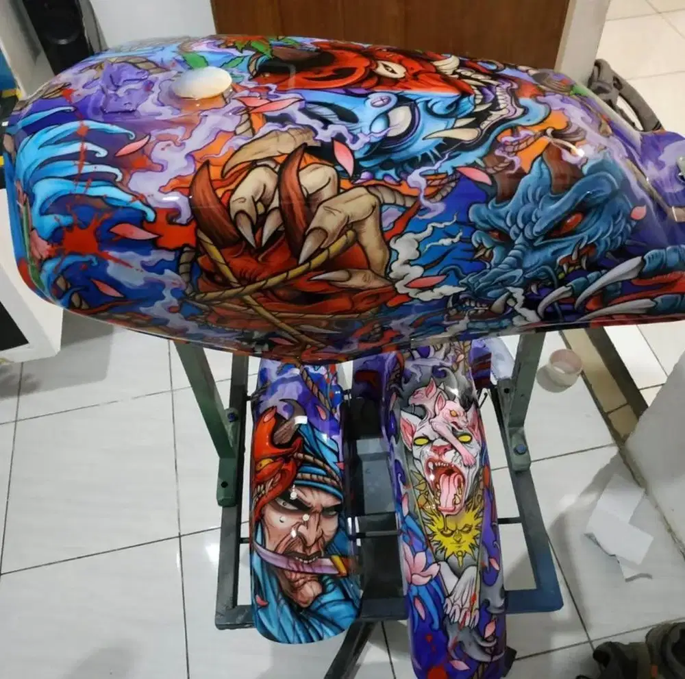 tangki Slebor RX King airbrush siap kontes