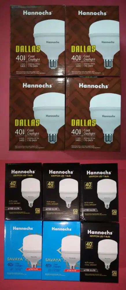 hannochs 40 watt ada 10 biji borong semua 540rb saja jamin baru ori