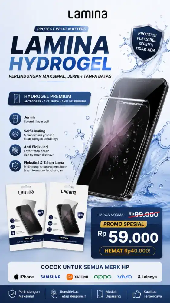 LAMINA HYDRO GELL SELF HEAL COCOK UNTUK SEMUA HP