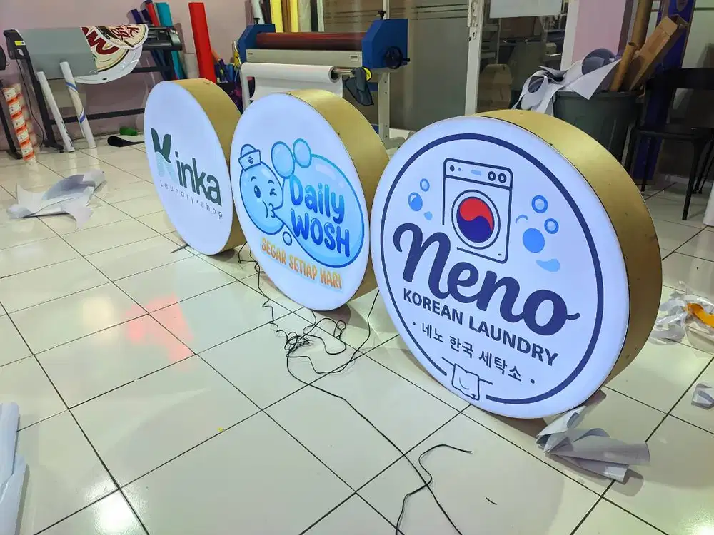 NEON BOX, NEON FLEX, PAPAN REKLAME, HURUF TIMBUL, FRAME AKRILIK