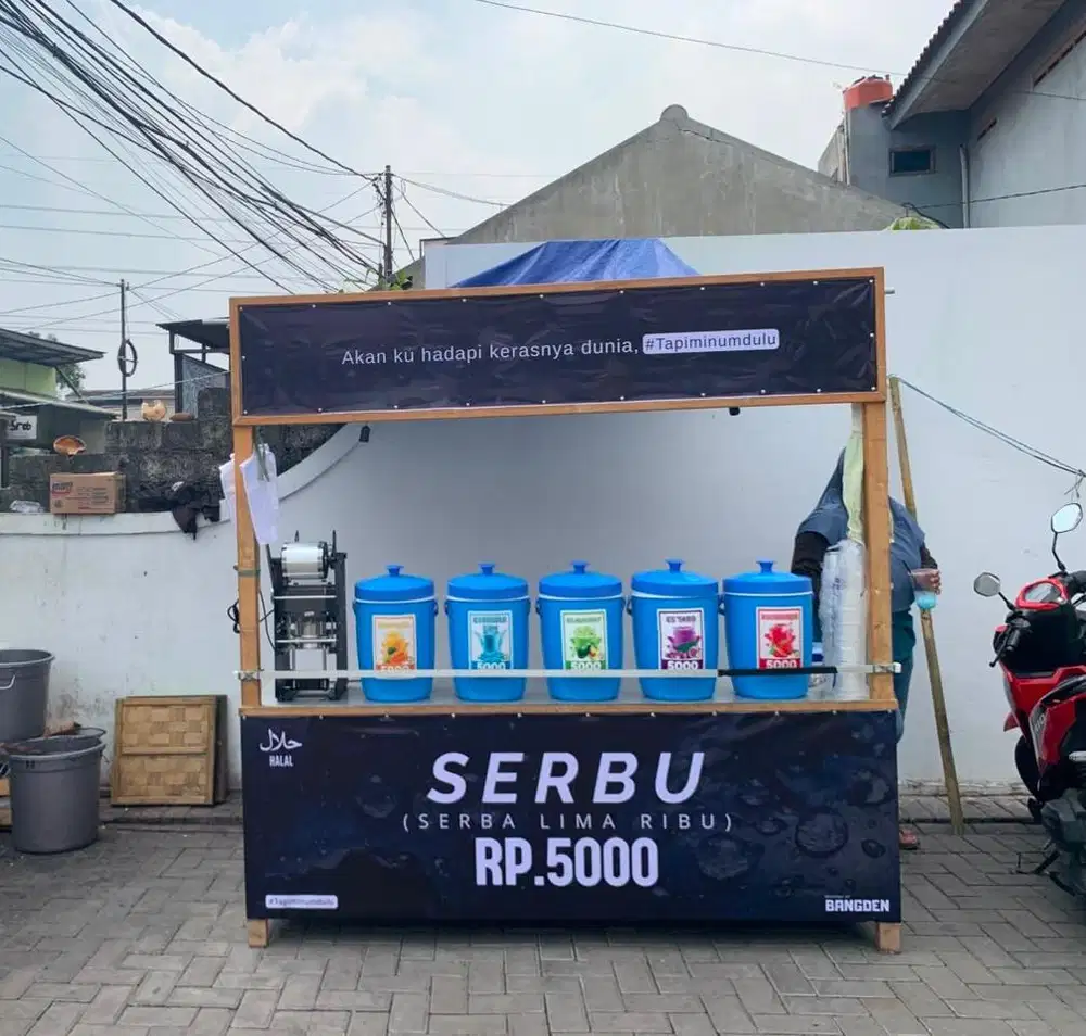 Jual Meja Dagang es aquarium