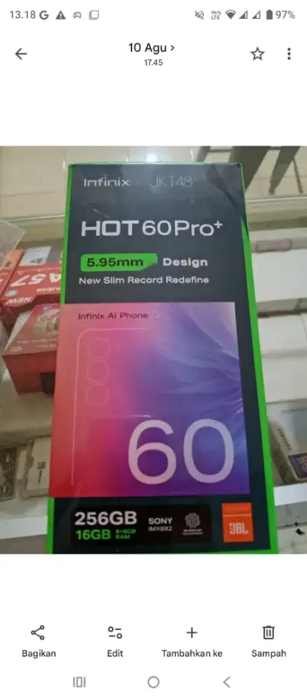 New Infinix Hot 60 pro+ plus 8/256 grs resmi, bs TT