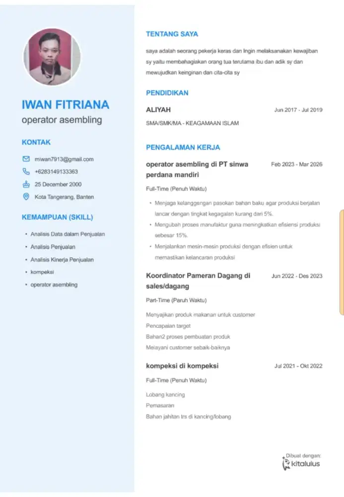 Cari lowongan kerja