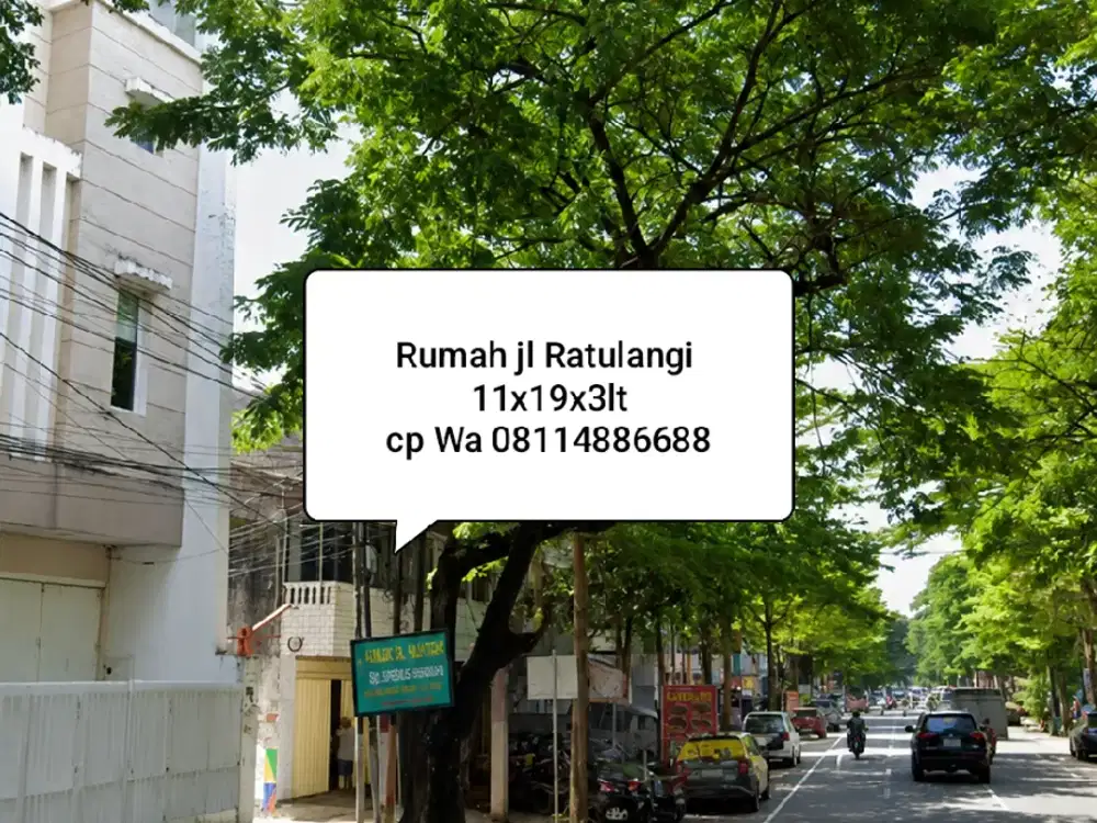 Rumah jl Ratulangi Makassar 3 Lantai