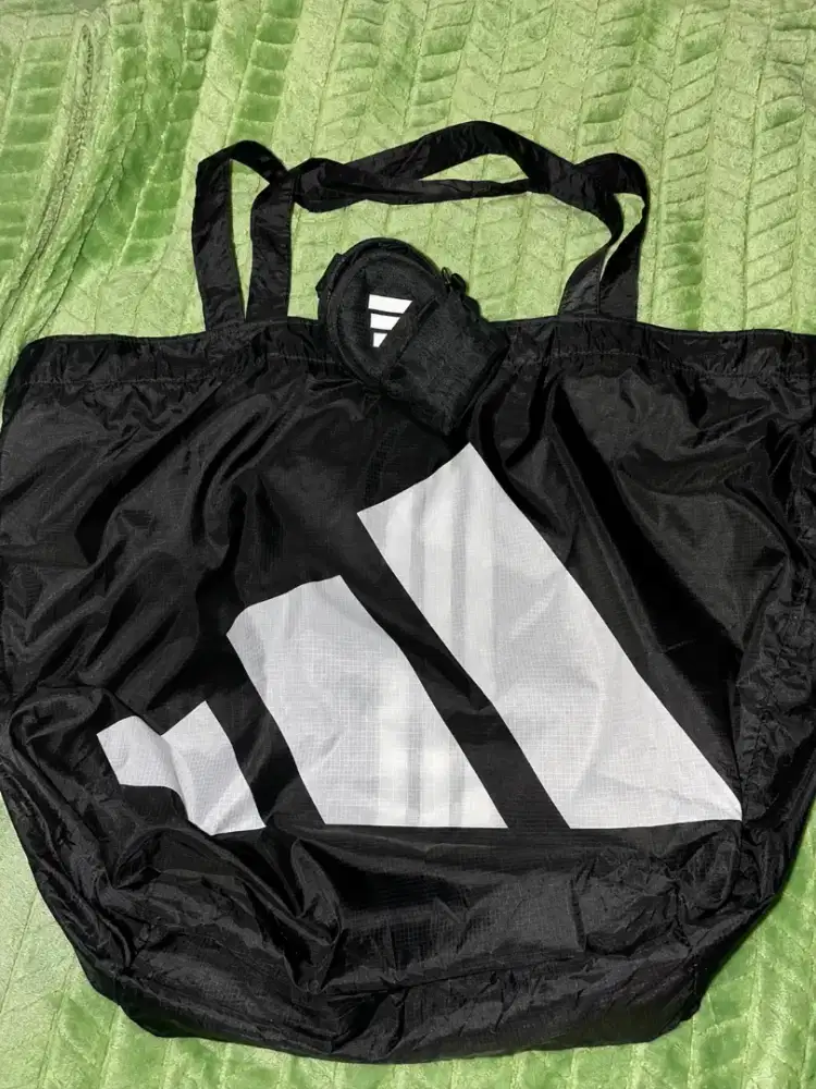 ADIDAS PACKABLE BAG + MINI POUCH KEYCHAIN ORIGINAL