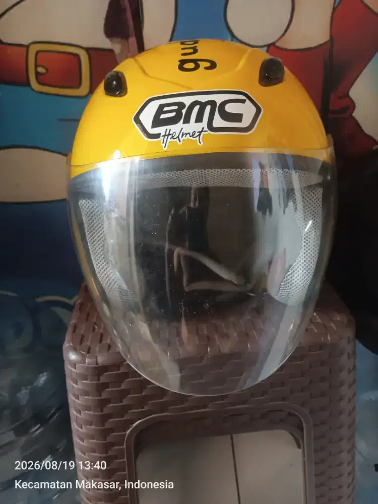 Helmet BMC yellow tipe half face
