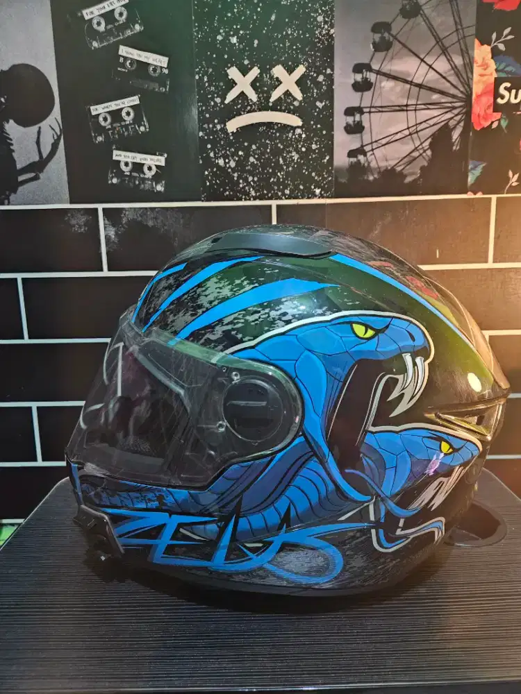 Helm Fullface Zeus ZS-811 (Cobra Blue) Grade A