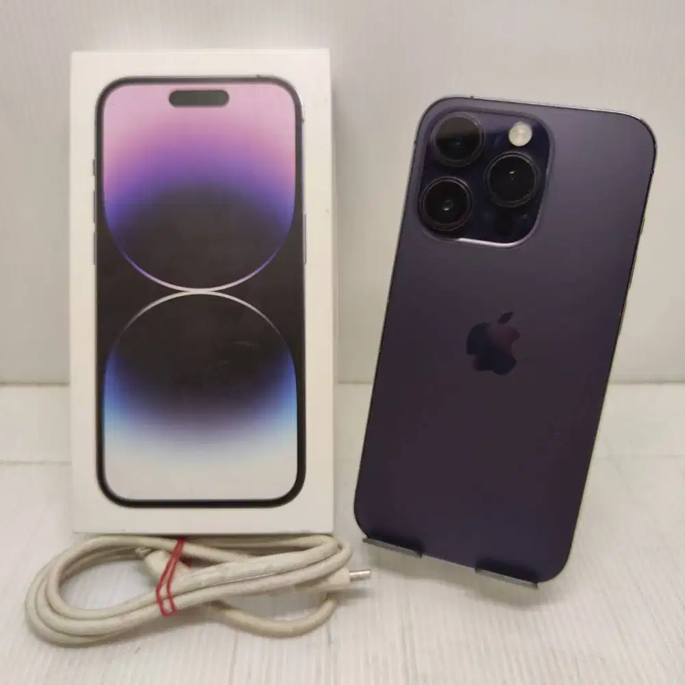 IPHONE 14 PRO 128GB PURPLE NO MINUS RESMI FULLSET IBOX NO MINUS