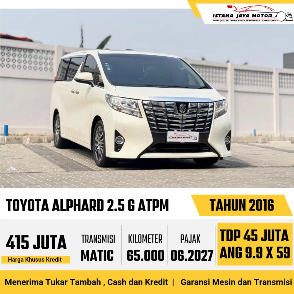 TOYOTA ALPHARD 2.5 G ATPM 2016