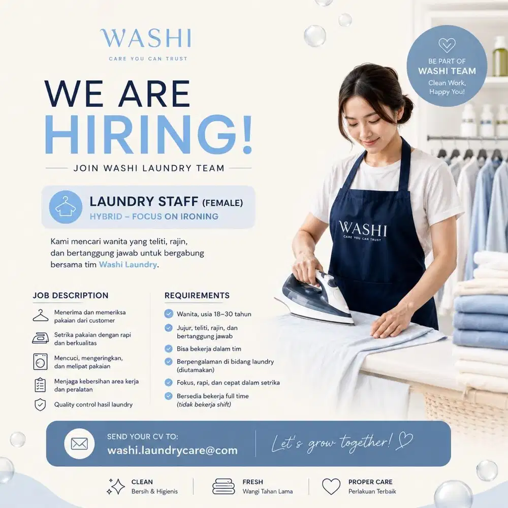 LOWONGAN KERJA LAUNDRY