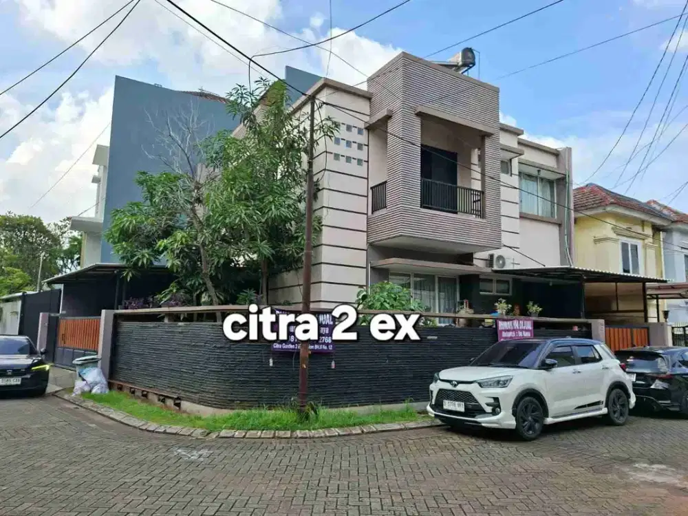 Dijual Rumah hook Selatan barat 2 lt, Citra Garden 2 ex