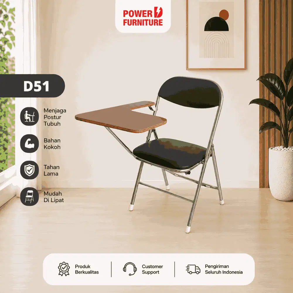 D51 - Kursi Lipat Kampus | Kursi Training | Kursi Pelatihan