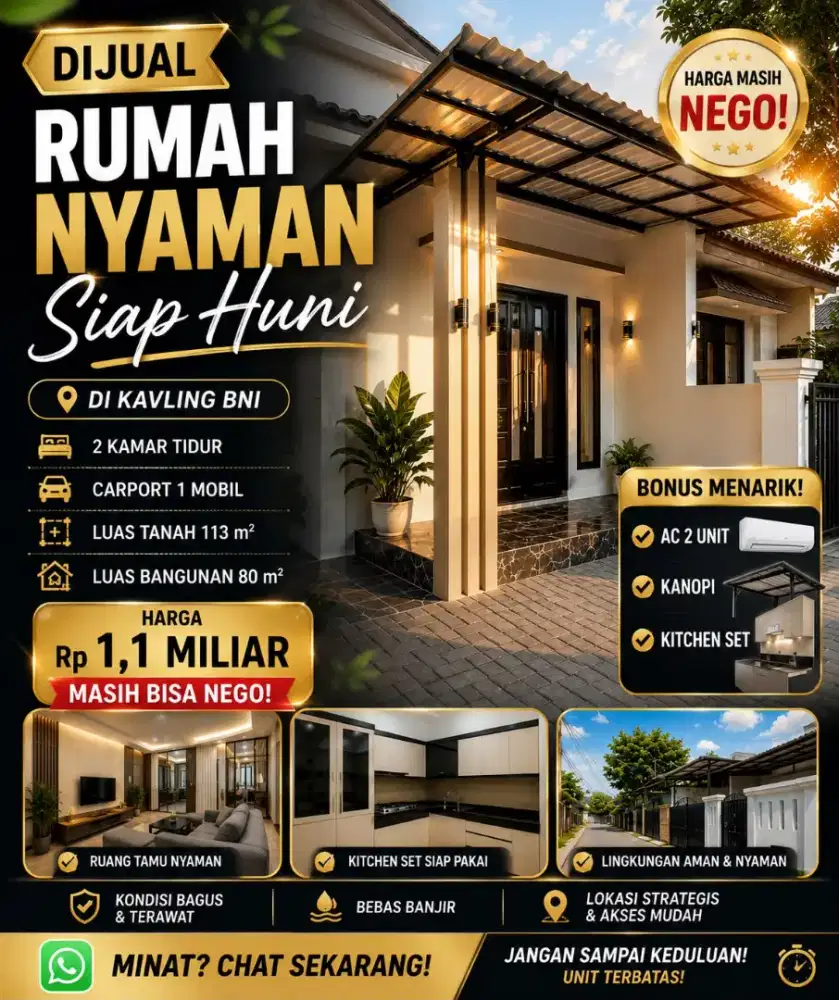 Di jual rumah nyaman siap Huni