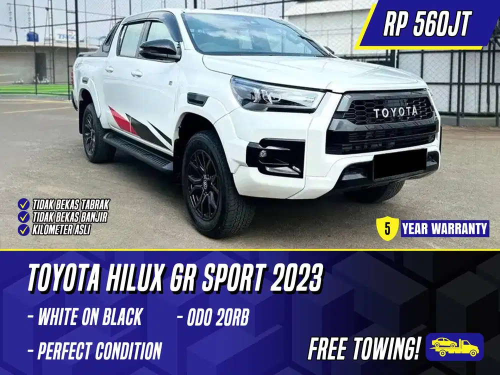 Toyota Hilux 2.8 GR Sport 2023 White on Black Putih GRS