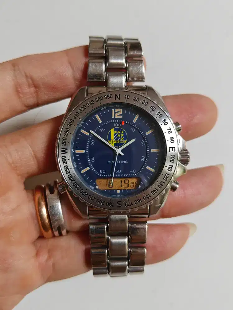 Breitling pluton B232 navitimer thn 1980an original bekas minus alarm