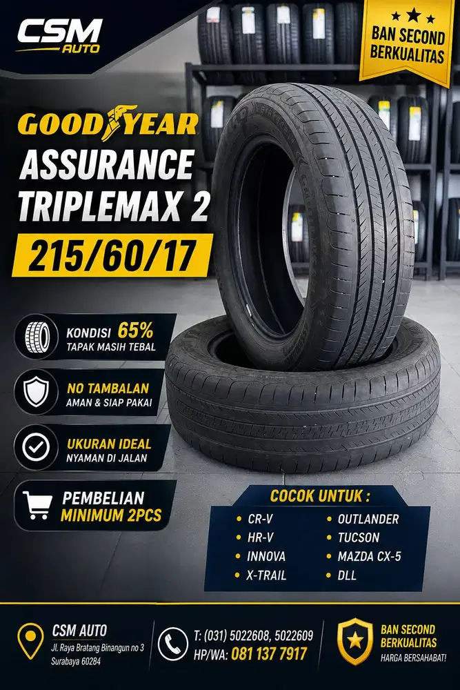 Goodyear Ass Triplemax 2.215/60/17.Alphard,Rush,Reborn,Zenix,Venturer.