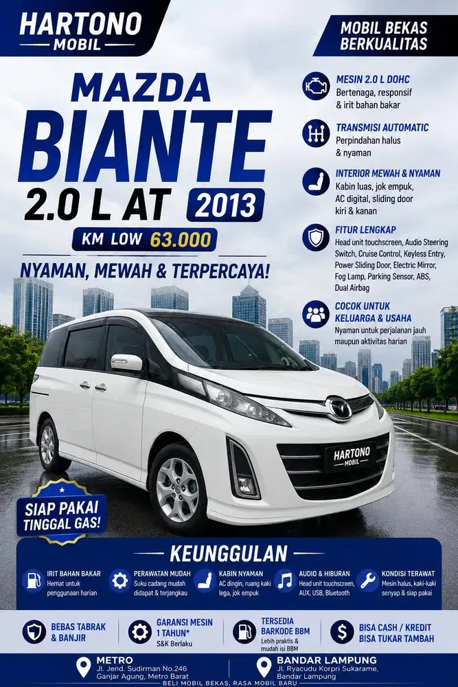 MAZDA BIANTE 2.0 L AT 2013
