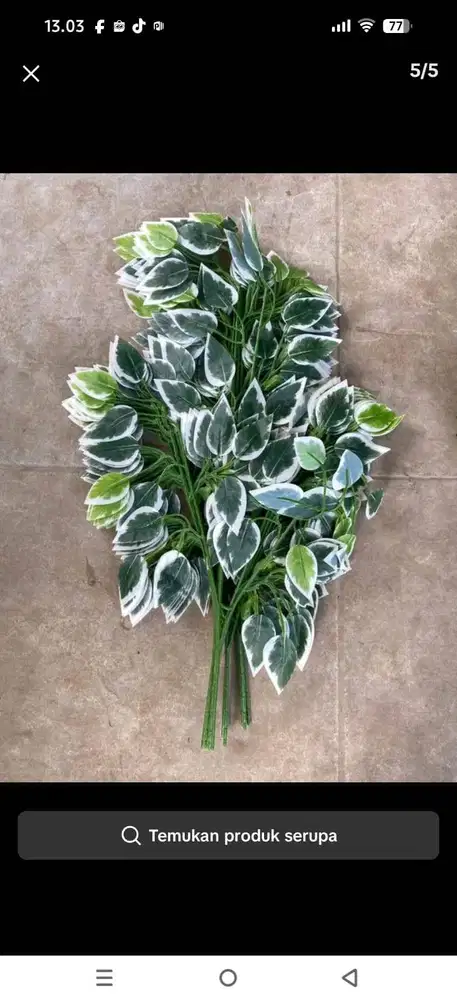 Daun Sintetis Beringin Varigata