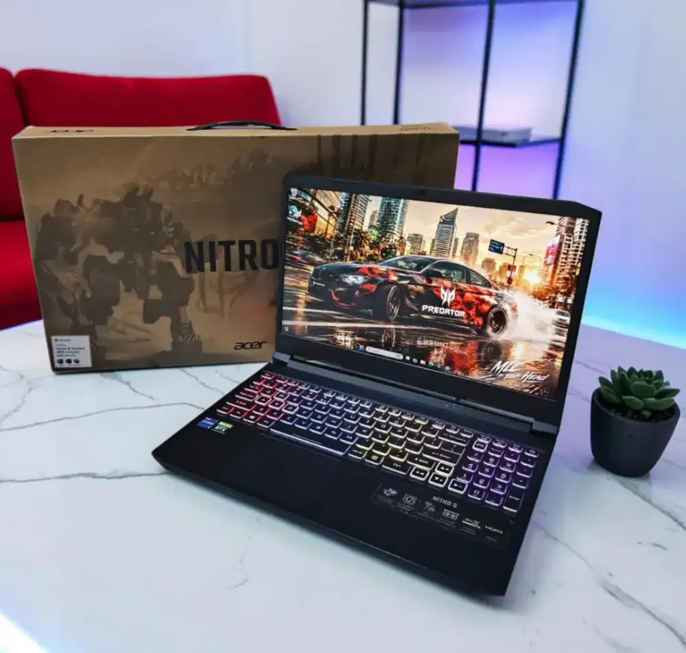 Acer Nitro 5 Core i5 gen 11 Ram 16/512gb Ssd Rtx 3050 Siap Pakai COD