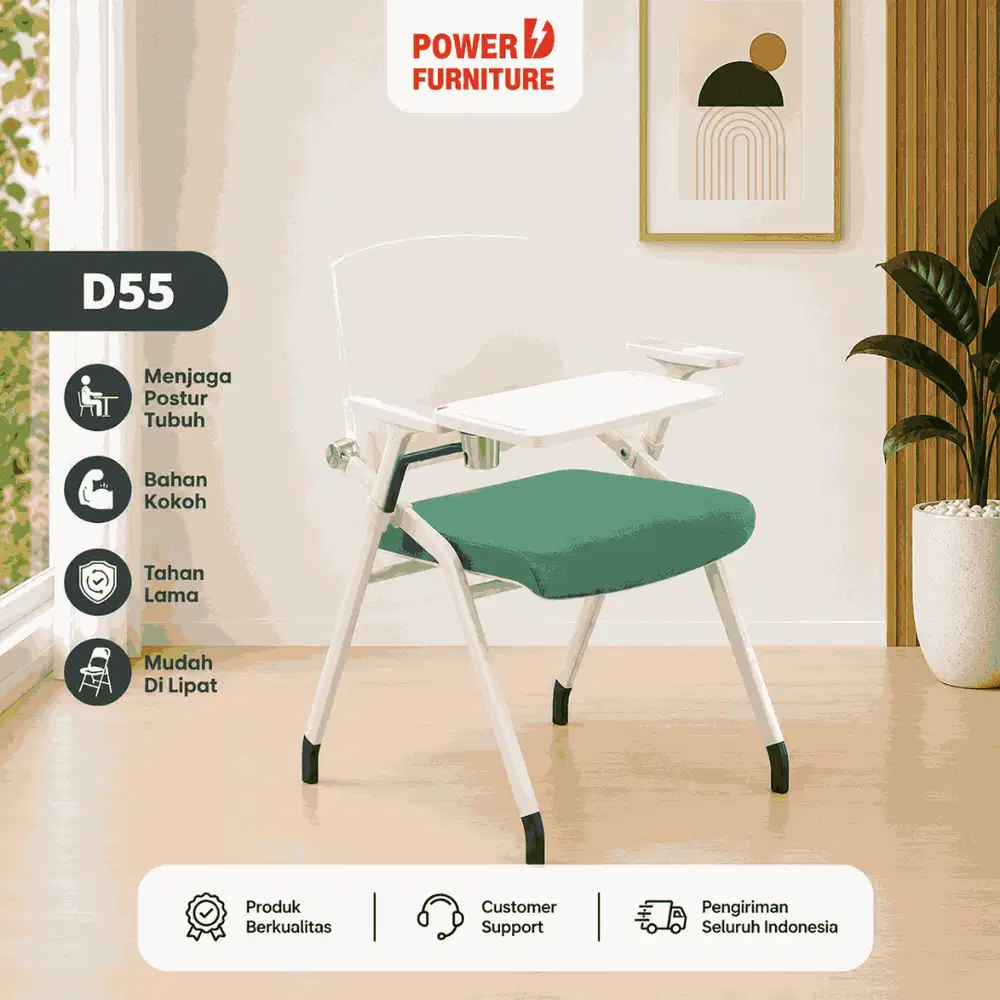 D55 - Kursi Lipat Belajar | Bangku Kampus | Kursi Kuliah