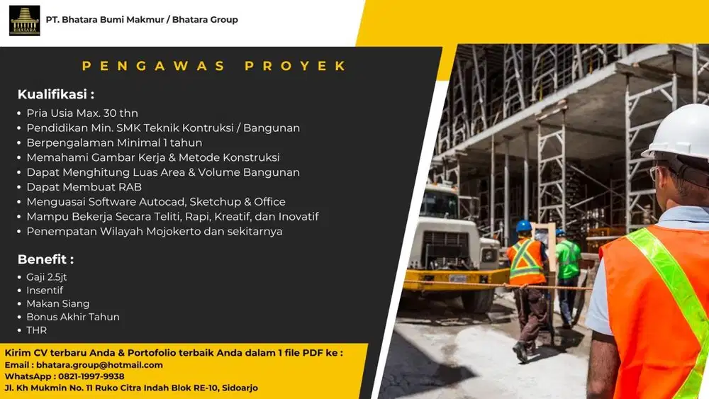Lowongan Pengawas Proyek