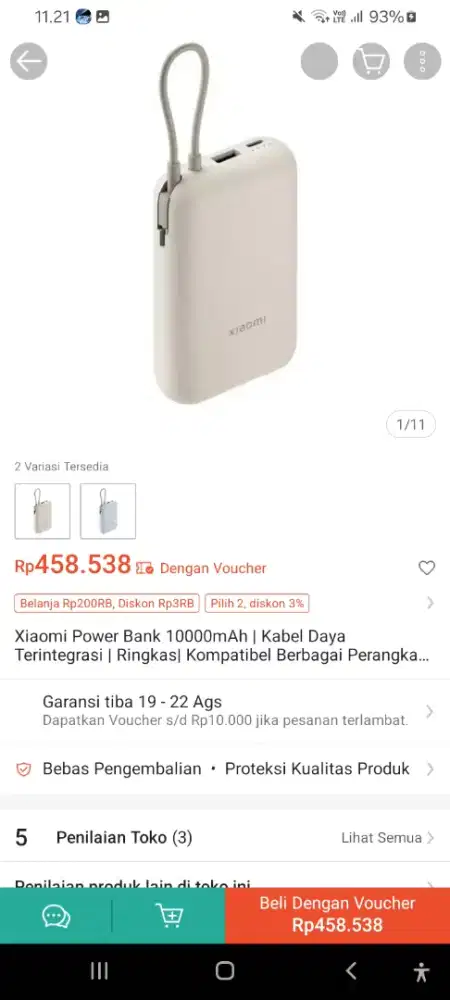 Power bank Redmi 10.000 mah