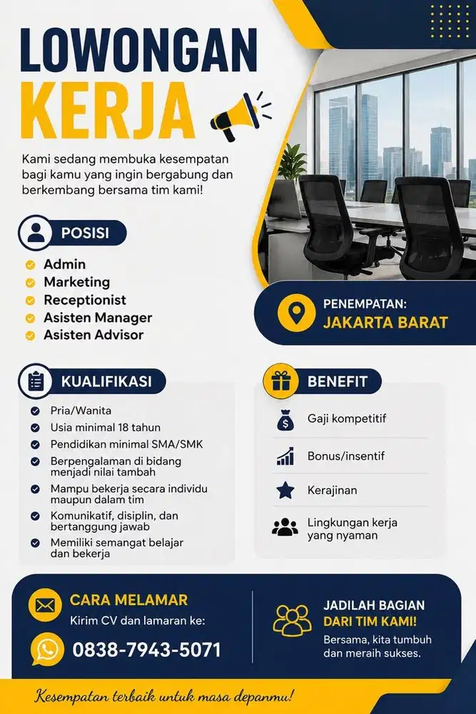 DIBUTUHKAN SEGERA