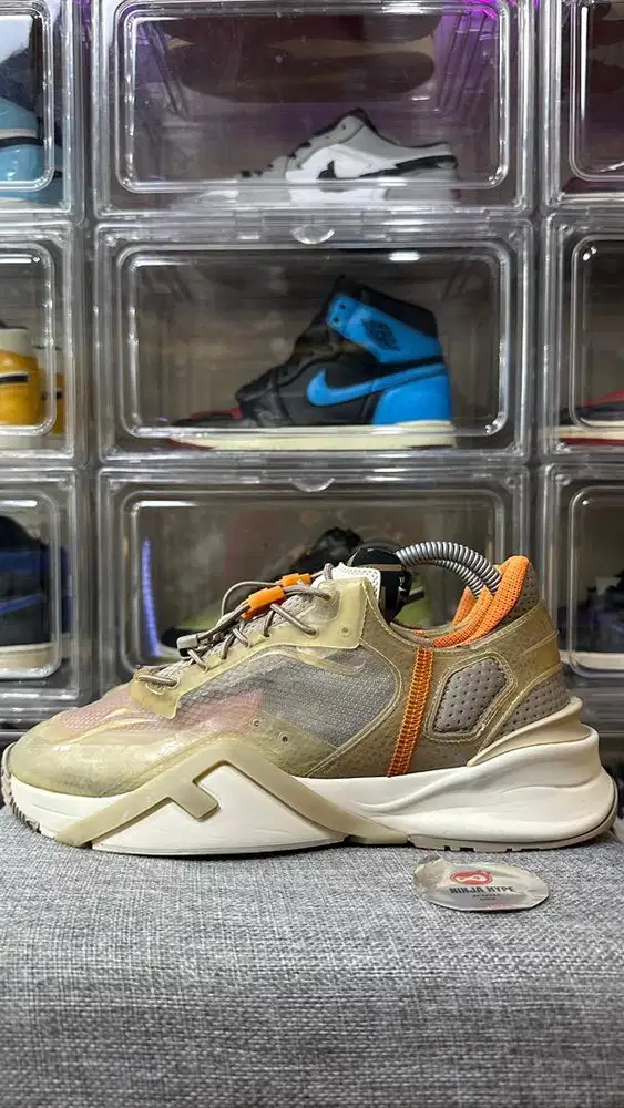 FENDI FLOW FF NYLON TRANSPARENT MIX MEDIA LOGO SNEAKERS