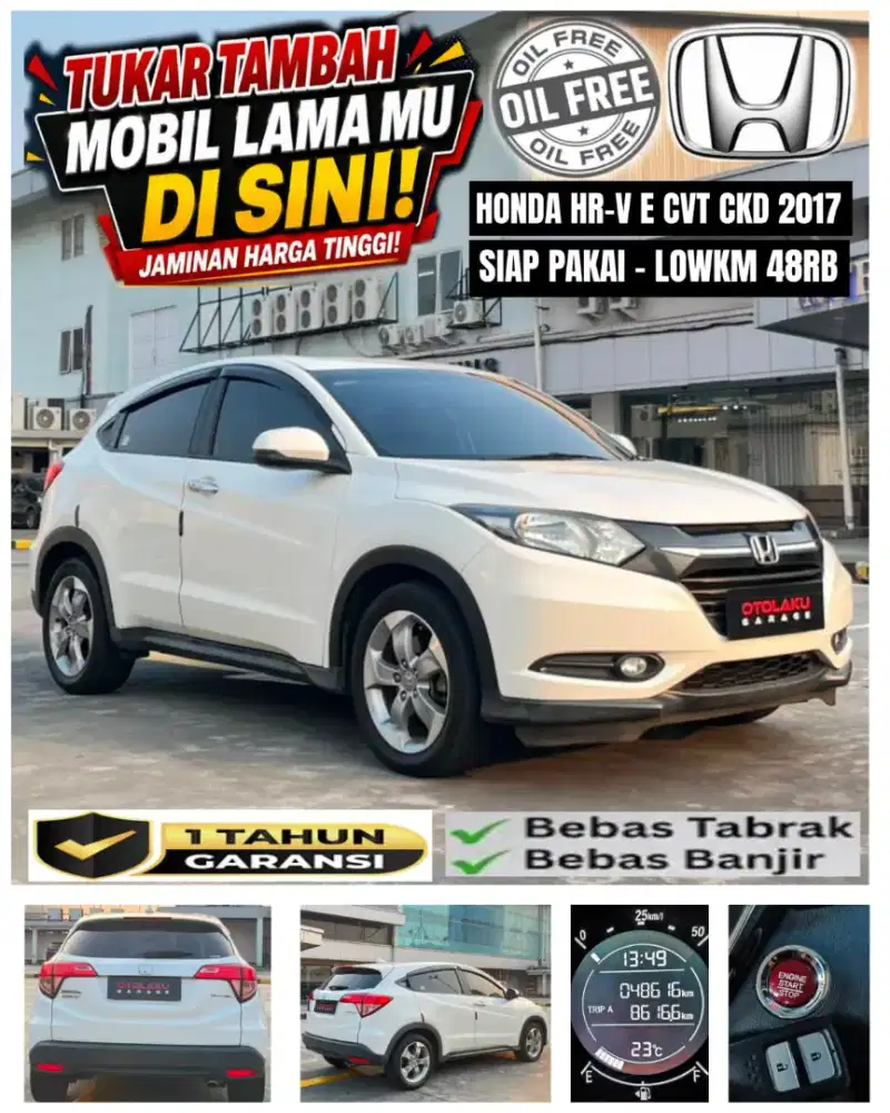[SIAP PAKAI - LOWKM 48rb] HONDA HRV 1.5 E CVT CKD TGN PERTAMA BGARANSI