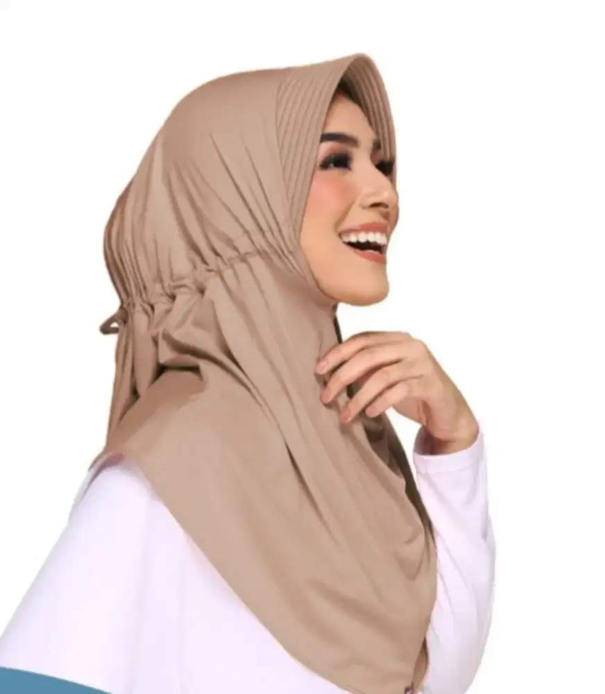 Hijab Serut Elzatta Coklat Muda