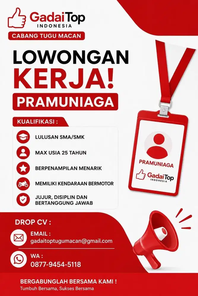LOKER PRAMUNIAGA GADAITOP