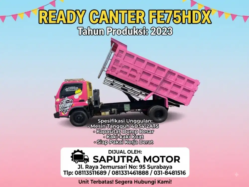 Canter FE75HDX Th2023 Dump Truk Antik!!