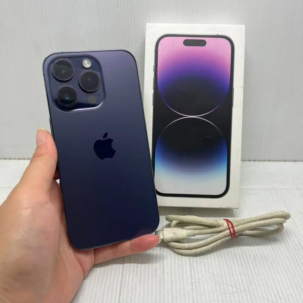 FULLSET IPHONE 14 PRO 128GB PURPLE NO MINUS RESMI IBOX