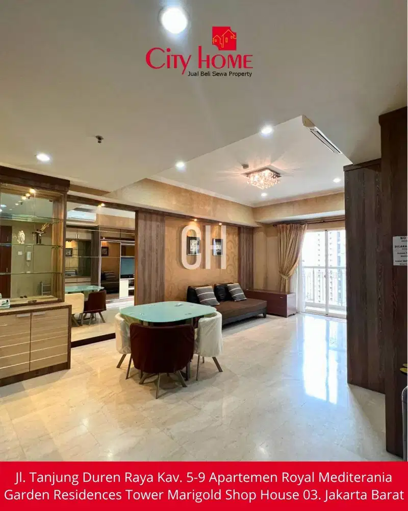 Apartemen 3BR 100m² Siap Huni, Royal Mediterania Garden, Jakarta Barat
