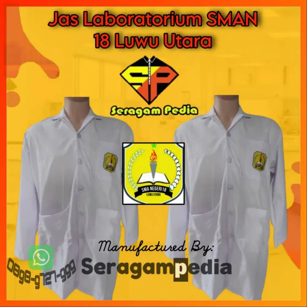 Produsen Jas Laboratorium Sekolah SMA Ambon - Bisa Custom Desain