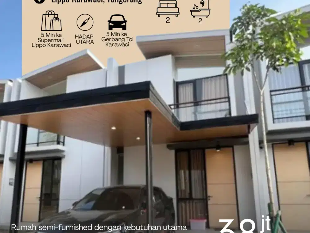Disewakan rumah 2 lantai siap huni di Lippo Karawaci