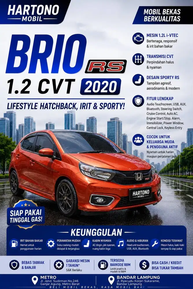 BRIO RS 1.2 CVT 2020