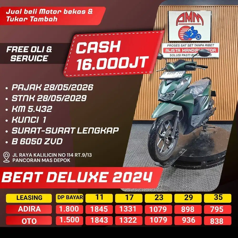 KREDIT DP 1JTAN BEAT DELUXE 2024 BISA TUKAR TAMBAH/ PAKAI CC/PAYLATER